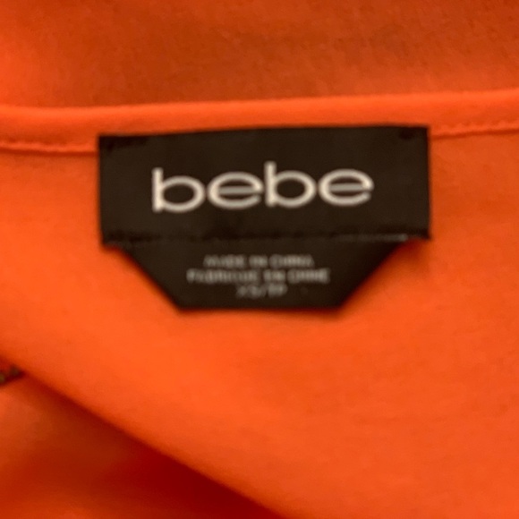 Bebe Orange Coleman High Low Zipper Front Dress. - Picture 7 of 11